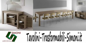 TAVOLINI TRASFORMABILI SIMONI ARREDA MILANO
