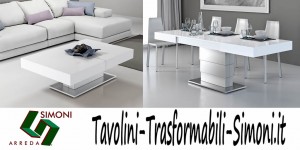 TAVOLINI TRASFORMABILI SIMONI ARREDA MILANO