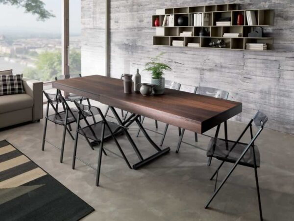 Tavolino trasformabile in tavolo da pranzo New Wood Ozzio